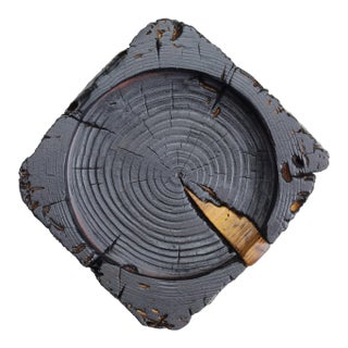 Bruciata Tray - Wabi-Sabi Yakisugi Charred Wood Tray by Gabor Gobi For Sale