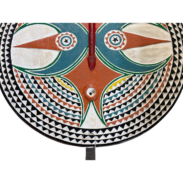 Vintage African Wooden Bobo Mask Burkina Faso 30" H For Sale In New York - Image 6 of 6
