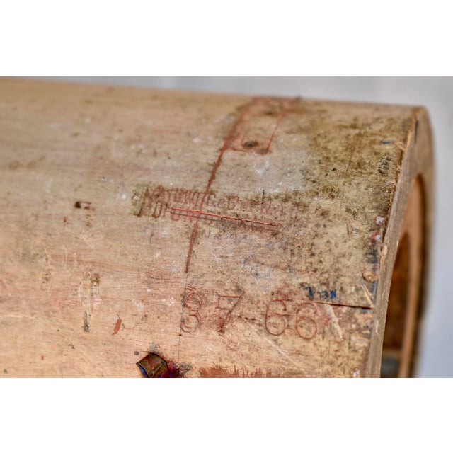 Wood Circa 1900 French Wallpaper Printing Roll For Sale - Image 7 of 7