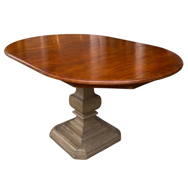 1990s Dennis & Leen for Formations Round Pedestal Dining Table For Sale - Image 5 of 7