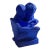 1970s Yves Klein Blue Painted Bust of Father and Son Reading For Sale