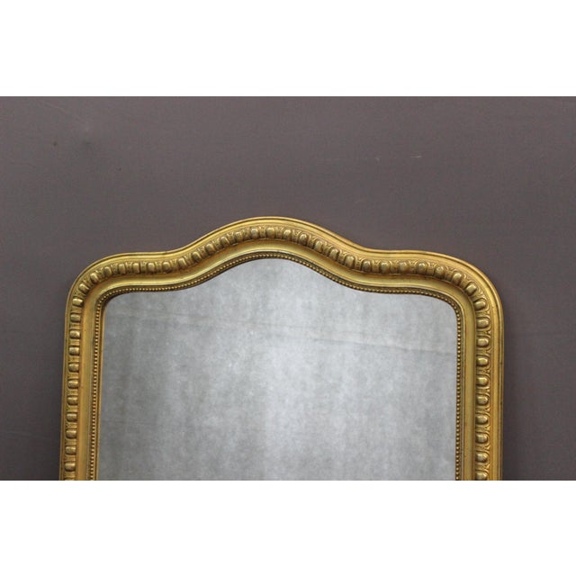 Gold Large 19th Century Gilded Stucco Mirror For Sale - Image 8 of 14