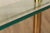 Gold Hollywood Regency Postmodern Two-Tier Glass Top Console Table For Sale - Image 8 of 12