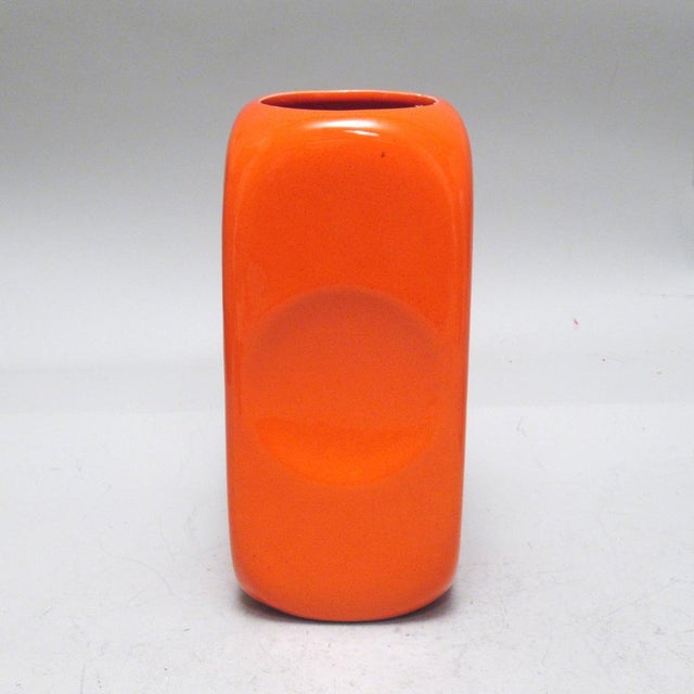 Orange Vase from Parravicini, Italy, 1970s, in Very Good conditions. Designed 1970 to 1979 This piece is attributed to the...