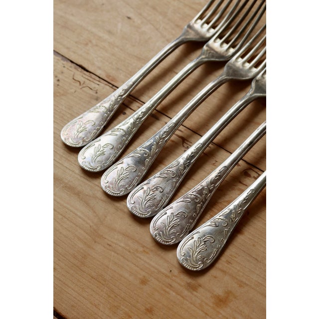 Mismatched Cutlery in Silver Metal, Set of 12 For Sale - Image 5 of 12