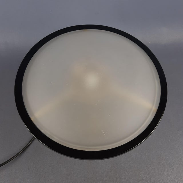 Modernist Brass and Frosted Glass Mushroom Table Lamp, 1960s For Sale - Image 9 of 14