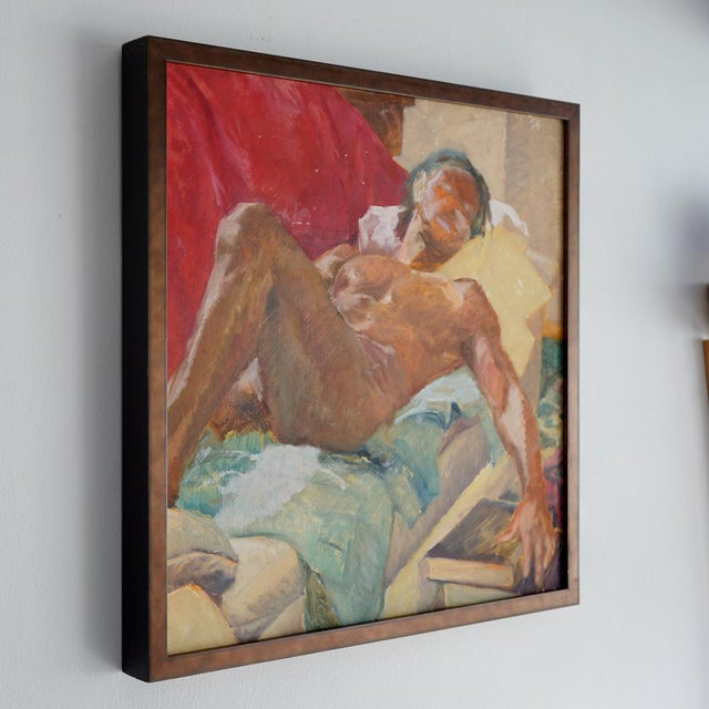 Contemporary Linda Kolar (1947-2020) Artist Nude Study Original Painting Circa 1980s For Sale - Image 3 of 9