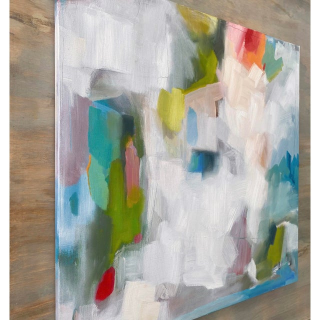 Abstract Dream of Isles by Leigh Ann Van Fossan | Oil and Acrylic on Canvas Abstract landscape scene For Sale - Image 3 of 5