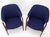 New Blue Wool Upholstery Teak Frames Danish Mid-Century Modern Lounge Chairs For Sale - Image 12 of 15