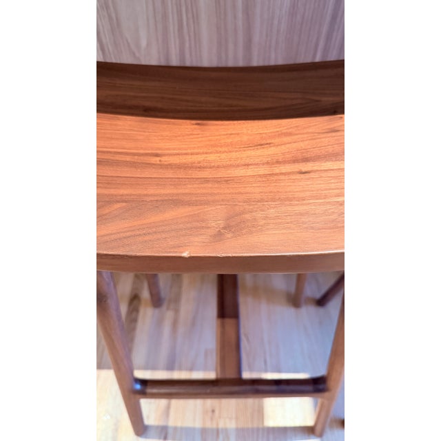 Mid-Century Modern Esse Matte Walnut Counter Stool by Article Furniture For Sale - Image 3 of 5