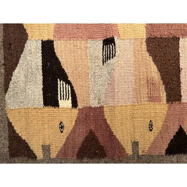 Textile Mid-Century Native American Southwest Weaving For Sale - Image 7 of 8