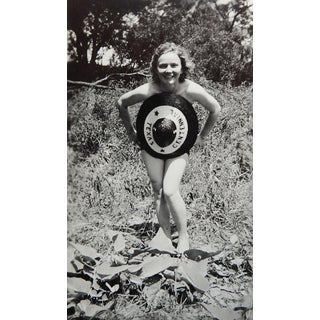 1936 Vintage Snapshot Texas Centennial Hat Covering Nude Girl For Sale