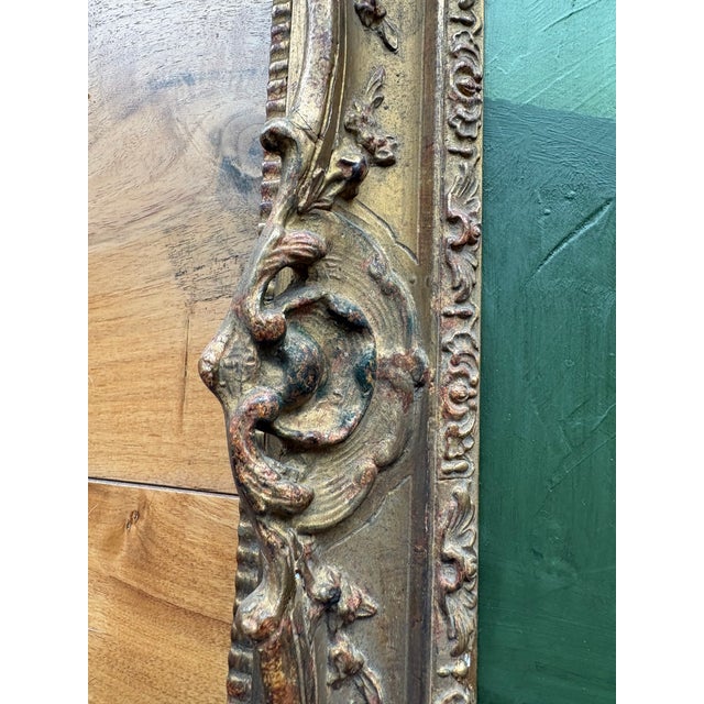 2024 Amanda Carol Collection Green Abstract Oil Painting in Fine French Antique Frame For Sale - Image 13 of 16