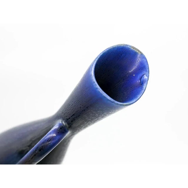 Blue Vase by Carl-Harry Stålhane for Rörstrand, Sweden, 1950s For Sale - Image 8 of 9
