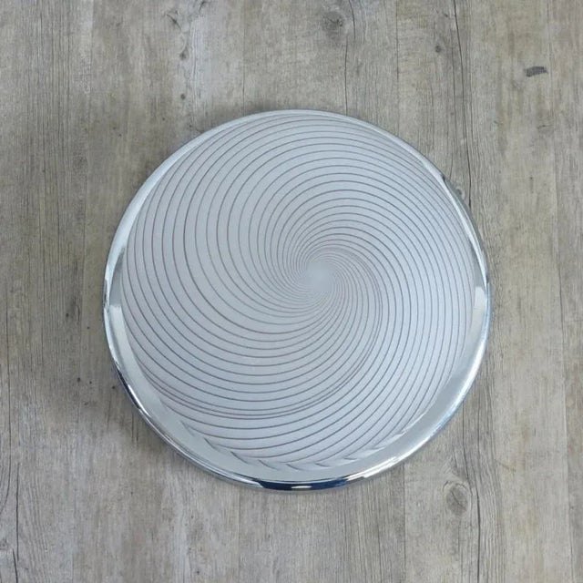 1970s Vintage Italian Ceiling Light with Spiral Pattern For Sale - Image 5 of 7