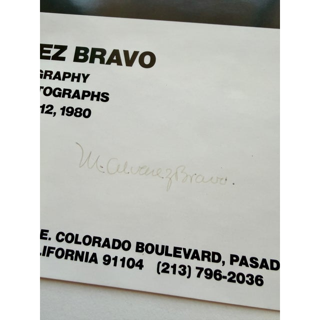 1980s Vintage 1980 Manuel Alvarez Bravo Hand Signed Photography Exhibition Poster Cityscape For Sale - Image 5 of 12