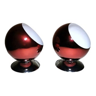 Pair of Late 20th Century Space Age Design Eye Ball Gepo Dutch Colored Aluminum Abat-Jour For Sale