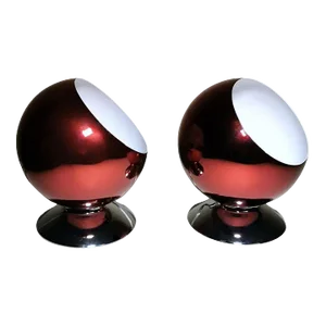Pair of Late 20th Century Space Age Design Eye Ball Gepo Dutch Colored Aluminum Abat-Jour