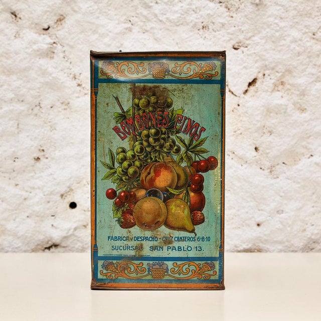 Metal Candy Box from Mauri, Barcelona, Spain, 1920s For Sale - Image 3 of 17