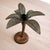 Hollywood Regency Vintage Hollywood Regency Palm Tree Candlestick With Verdigris Patina For Sale - Image 3 of 6