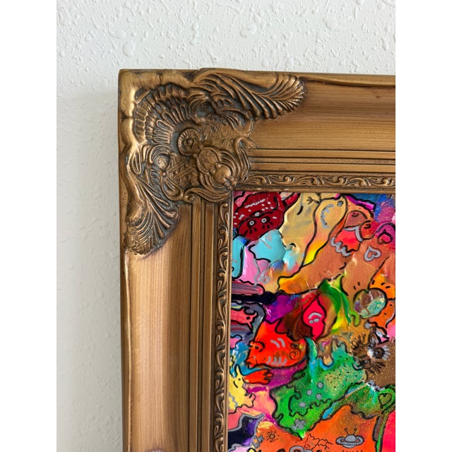 Paint Original Abstract Painting Serg Graff "Ufo" Surreal Fantasy Pop Art, Coa For Sale - Image 7 of 10