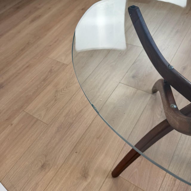 Pair of Mid Century Modern Forest Wilson Walnut and Glass Side Tables For Sale - Image 10 of 11