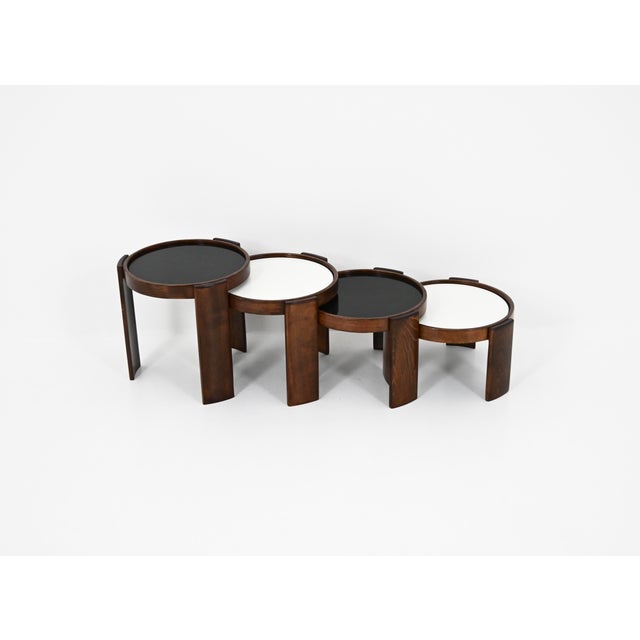 Model 780 Nesting Tables by Gianfranco Frattini for Cassina, 1960s, Set of 4 For Sale - Image 6 of 15