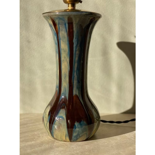 Ceramic Antique Art Deco Table Lamp from Upsala Ekeby, 1910s For Sale - Image 7 of 10