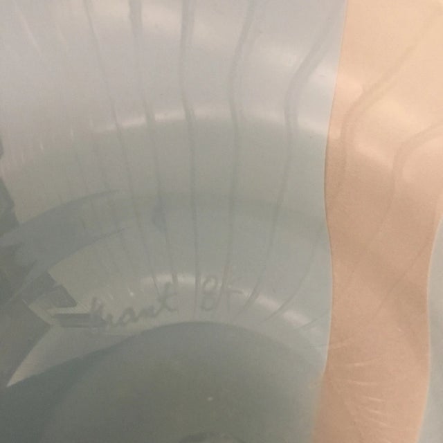 Grant Art Glass Cut Back Glass Dishes - A Pair For Sale In Dallas - Image 6 of 7