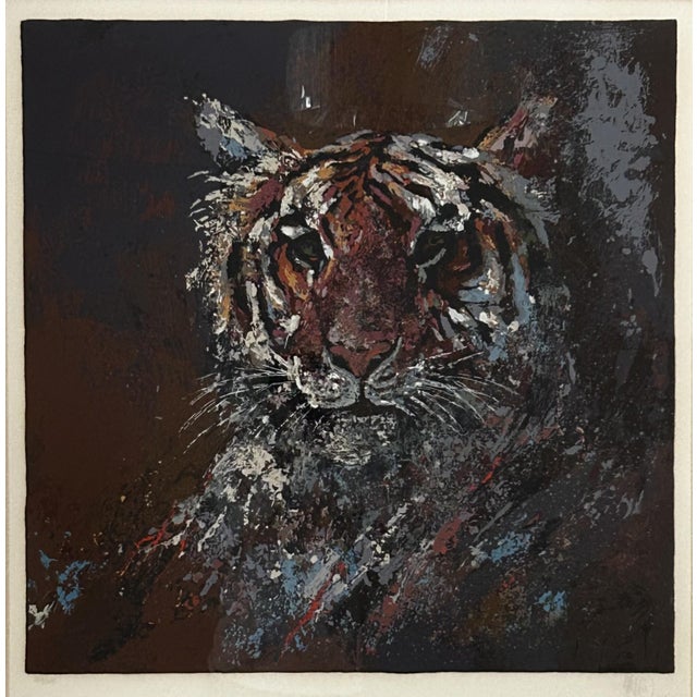 Mark King "Tiger" Signed and Numbered Serigraph 260/325 For Sale - Image 4 of 7