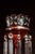 Ruby Red Pair of 19th Century Bohemian Ruby Glass Mantle Lusters With Prisms For Sale - Image 8 of 10