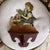 Vintage Hand Painted Folk Art Wooden Kitchen Shelf Featuring Girl Baking With Dog For Sale In New York - Image 6 of 10