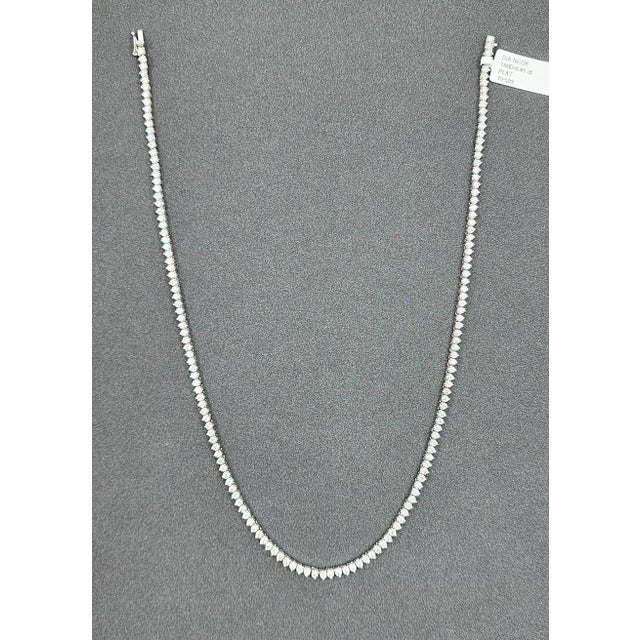 Modern 6.81 Ct Diamond Tennis Necklace For Sale - Image 3 of 4