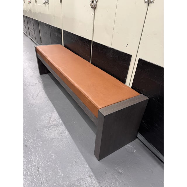 Contemporary Hand-Crafted Sitting Bench Attributed to Desiron For Sale - Image 3 of 4