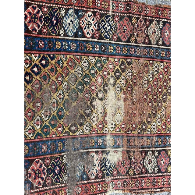 19th Century Kurdish Distressed Rug For Sale - Image 4 of 18