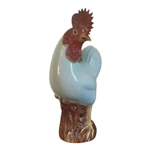 18th Century Chinese Porcelain Model of a Rooster, Cockerel or Chicken