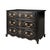 Louis XIV black and gold painted commode features beautiful hardware and wood detailing. Made in the 18th century.