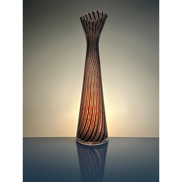 Maroon Glass Art Vase by Prof. Aloys F. Gangkofner for Hessenglas, Germany, 1950s For Sale - Image 8 of 15