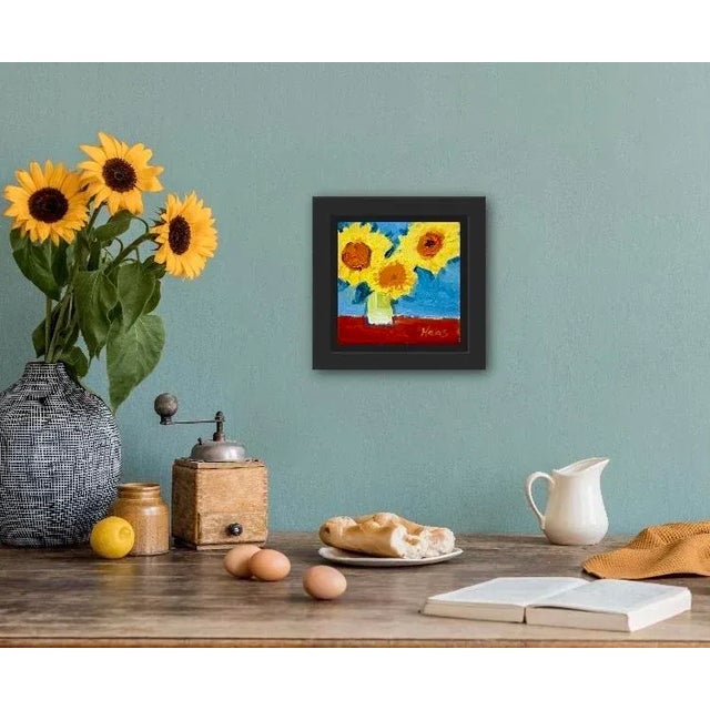 Sunflower Oil Painting Contemporary Impressionist Art For Sale - Image 4 of 12