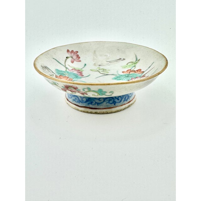 Antique Chinese Nyonya Porcelain Offering Bowl For Sale - Image 4 of 8