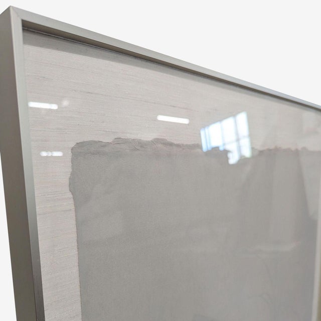 Framed Japanese Grass Print on Handmade Paper For Sale - Image 4 of 5