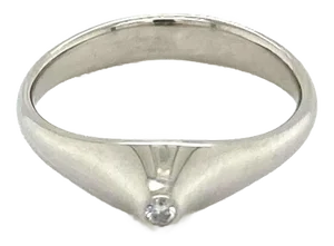 Tiffany & Co. Platinum Elsa Peretti Diamond Pointed Top Ring
