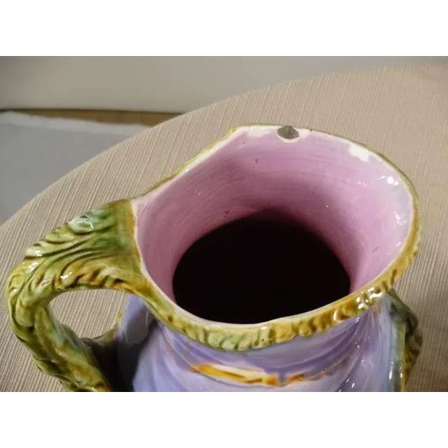 19th C Majolica Breakfast Pitchers - Set of 3 For Sale In Greensboro - Image 6 of 7