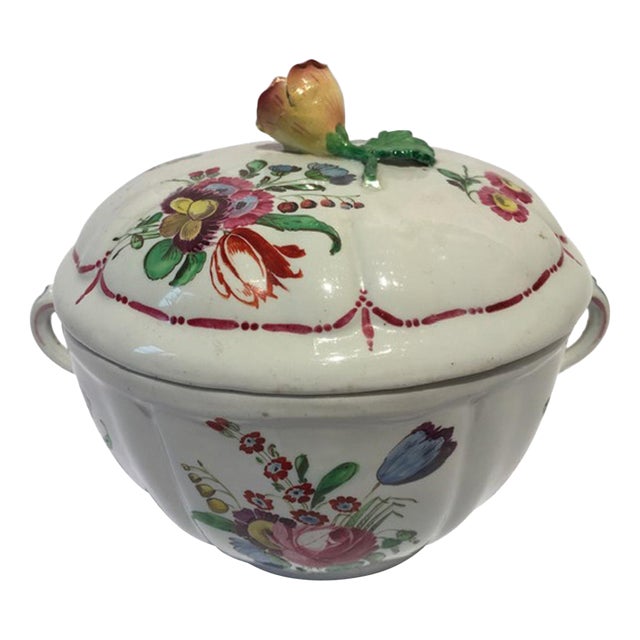 18th Century Porcelain Covered Cup or Sugar Bowl by Richard Ginori, Italy For Sale