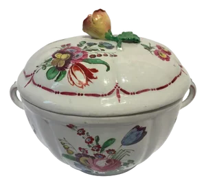 18th Century Porcelain Covered Cup or Sugar Bowl by Richard Ginori, Italy