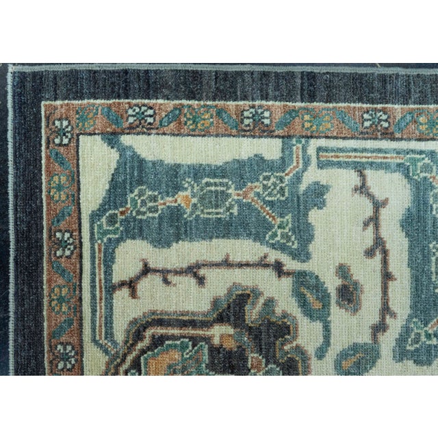 Early 21st Century Turkish Oushak Antique Look Rug 9'3" x 13'2" #20061 For Sale - Image 5 of 8