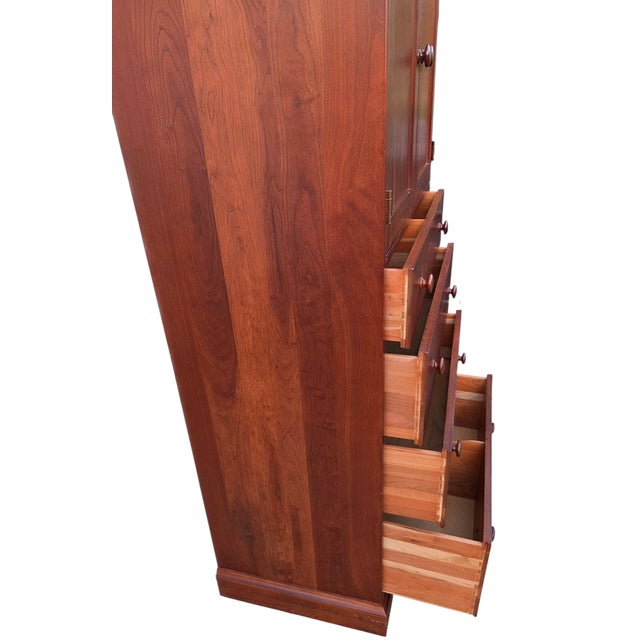 Ethan Allen 1990s Ethan Allen American Impressions High Chest Dresser Armoire Mission Arts Crafts For Sale - Image 4 of 16