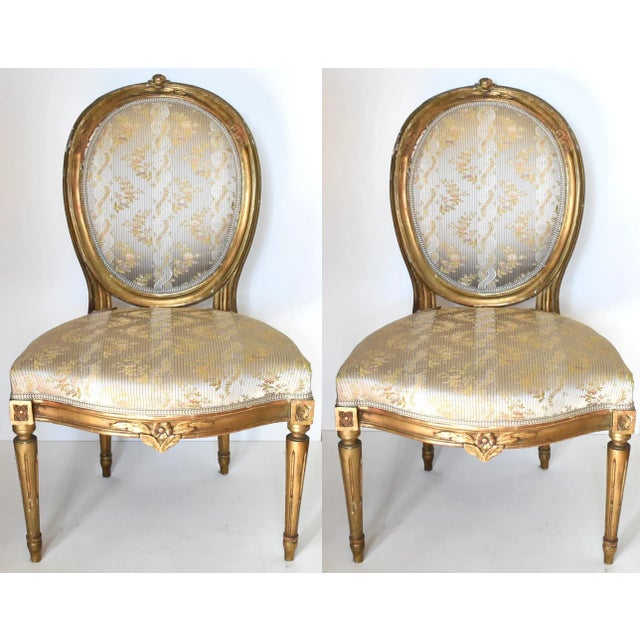 Antique 18th-Century French Gilt Chairs - a Pair For Sale - Image 13 of 13