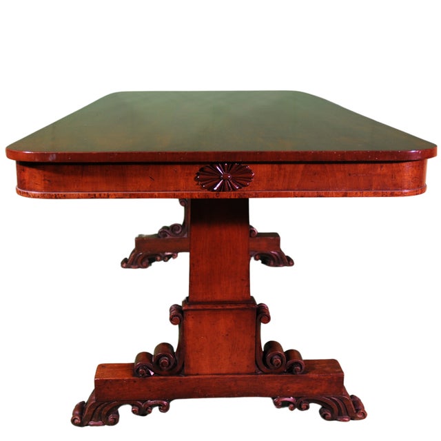 Empire Table with Lyre Legs, 1840 For Sale - Image 4 of 9