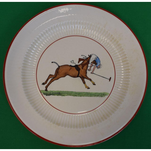 Set X 10 Cyril Gorainoff Hand Painted Polo Scene Dinner 10" Plates For Sale - Image 14 of 14